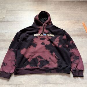 A**holes Live Forever Art Hoodie Size Large L Tie-dye Red Black